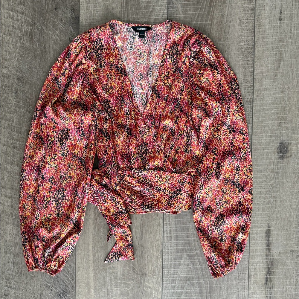 Express tie waist blouse XS
